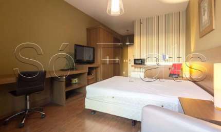 Flat no Comfort Ibirapuera disponível para locação contendo 26m², 1 dormitório e 1 vaga de garagem.
