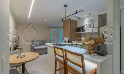 Flat no Modus Vivendi 45m², 1 dormitório e 1 vaga de garagem nos Jardins.