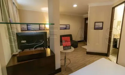 Flat Transamérica International Plaza disponível para venda com 40m², 02 dorms e 01 vaga de garagem