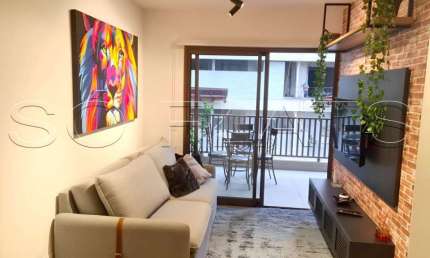 Flat disponível para locação na Vila Madalena contendo 69m², 2 dormitórios e 2 vagas.