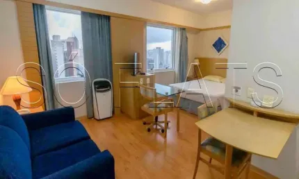 Flat disponível locação na Bela Vista a poucos metros da Avenida Paulista com 1 dormitório e 1 vaga