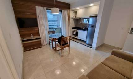 Lindo Flat Gran Estanconfor Veranda Berrini disponível locação com 1 dormitório e 1 vaga de garagem