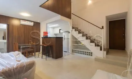 Apto no Residencial Chateau Place Vendome disponível para locação.com 1 dorm no Jardim Paulista.