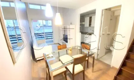 Flat totalmente equipado em moema disponível para locação com 1 dormitório e 1 vaga de garagem.