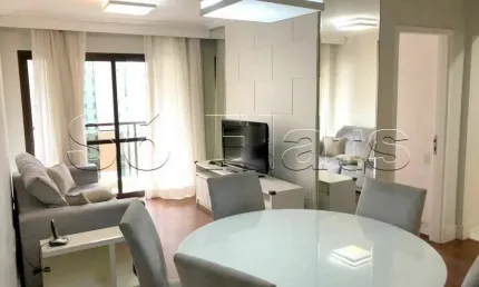 Flat no Jardins 03 dormitórios totalmente mobiliado com 95m²