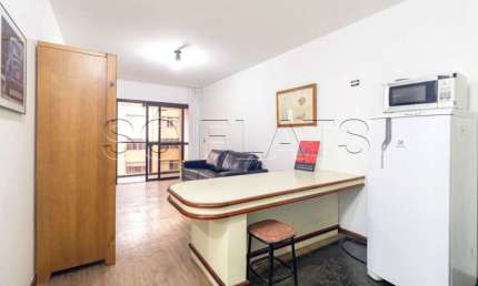 Flat no The Plaza com 50m² 1 dormitório 1 vaga de garagem disponível para locação nos Jardins.