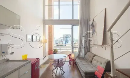 Flat dali nyc, apto duplex disponível para venda com 39m², 01 dorm e 01 vaga