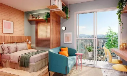 Studio Viva Benx Casa do Ator, Apto disponível com 25m² e 01 dormitório