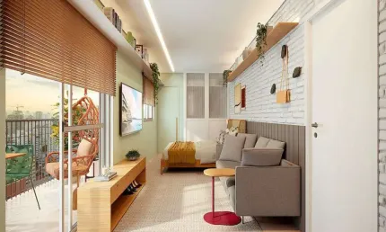 Studio Viva Benx Casa do Ator, Apto disponível com 25m² e 01 dormitório