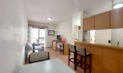 Flat london disponível para locação com 45m², 01 dormitório e 01 vaga de garagem.