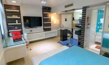 Flat Tryp Higienópolis disponível para venda com 32m², 01 dorm e 01 vaga de garagem