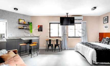 Flat Hampton Park disponível para venda com 29m², 01 dorm e 01 vaga de garagem