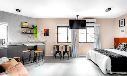 Flat Hampton Park disponível para venda com 29m², 01 dorm e 01 vaga de garagem