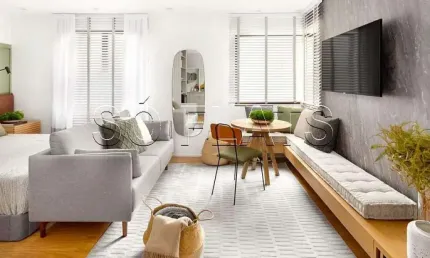 Flat Transamerica Jardins, disponível para venda com 42m², 02 dorms e 01 vaga