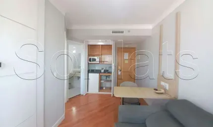 Flat mobiliado disponível para venda com 28m² e 01 vaga de garagem