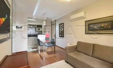 Apto no La Residence Itaim disponível para locação com 39m², 1 dormitório e 1 vaga de garagem.
