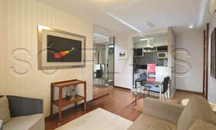 Flat no La Residence Itaim disponível para locação com 39m², 1 dormitório e 1 vaga de garagem.