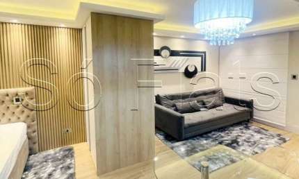 Flat disponível para locação no Condomínio Alvorada todo mobiliado contendo 35m² 1 dorm e 1 vaga.