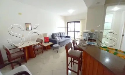 Flat disponível para locação totalmente mobiliado e próximo a Av. Santo Amaro e a Faculdade FMU.