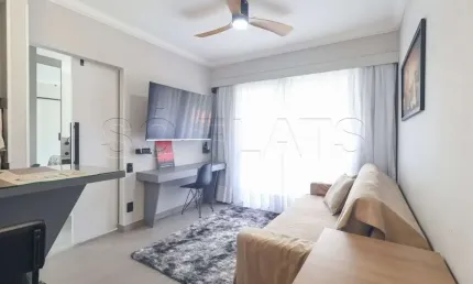 Flat no The Palace disponível para locação com 33m², 1 dormitório e 1 vaga de garagem.