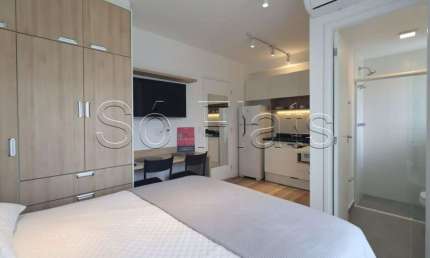 Apto estilo Studio disponível para locação no bairro da Vila Madalena ele contém 24m² e 1 dorm.