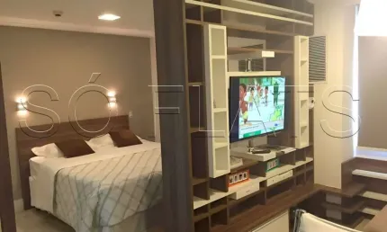 Flat Transamérica International Plaza disponível para venda com 26m² e 01 vaga de garagem