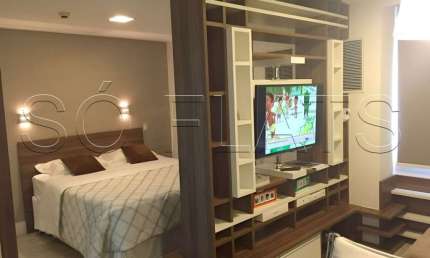 Flat Transamérica International Plaza disponível para venda com 26m² e 01 vaga de garagem