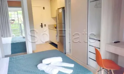 Apto disponível para locação no Brooklin contendendo 25m² e 1 dormitório.