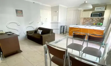 Apto disponível para locação com 48m², 2 dormitórios e 1 vaga próx da Avenida Paulista.