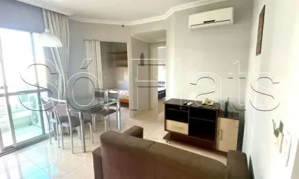 Flat disponível para locação com 48m², 2 dormitórios e 1 vaga próx da Avenida Paulista.