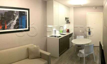 Flat Transamérica Bela Cintra disponível para venda com 27m² e 01 vaga de garagem