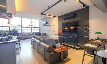 Cobertura de alto padrão disponível para locação com 128m² e 2 dormitórios e 1 vaga em Alphaville.