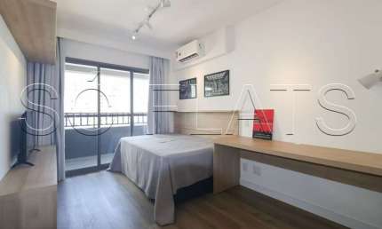 Apto disponível para locação na região Central de SP totalmente mobiliado contendo 30m² e 1 dorm.