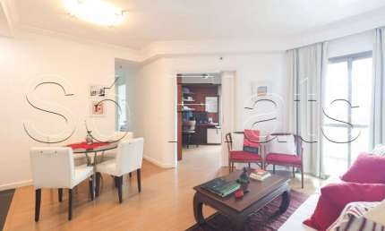 Flat disponível para locação de altíssimo padrão no Itaim Bibi com 67m², 3 dormitórios e 1 vaga.
