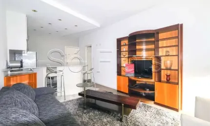 Flat Le Bougainville com 1 dorm e 1 vaga disponível para locação em Alphaville