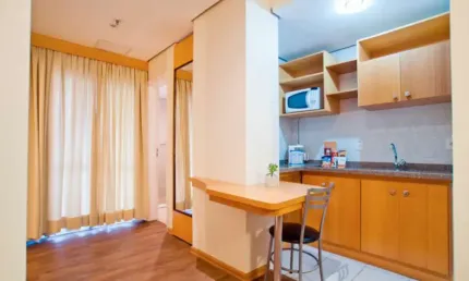 Apartamento Blue Tree Santo André com 44m², 1 dormitório e 1 vaga para locação.