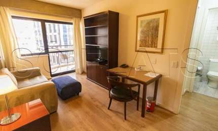 Flat Grand Mercure Itaim com 1 dormitório, 1 vaga de garagem disponível para locação