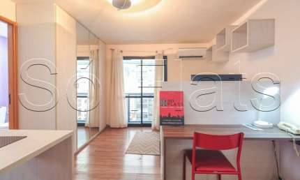 fLAT Interative no Jardim Paulista disponível para locação contendo 1 dormitório e 1 vaga de garagem