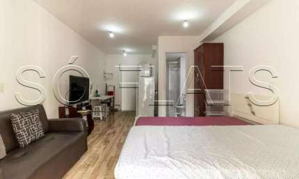 Residencial Aurora Paulistana, flat disponível para locação todo mobiliado com 25m² e 1 dorm.