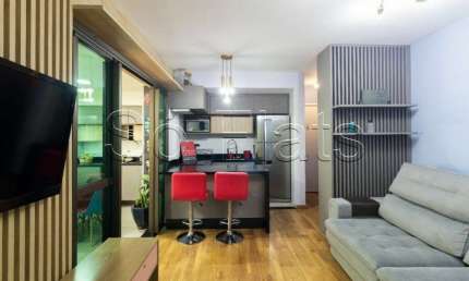 Flat no Gran Estanconfor Veranda Berrini disponível para locação com 60m², 2 dorms e 1 vaga.