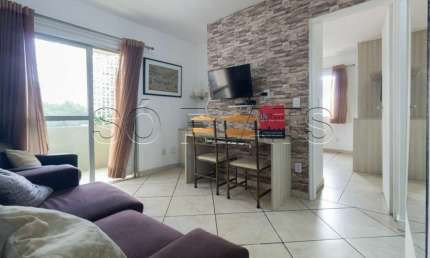 Flat no Plaza Concord disponível locação com 51m² próximo da Av. Brigadeiro Luís Antônio.