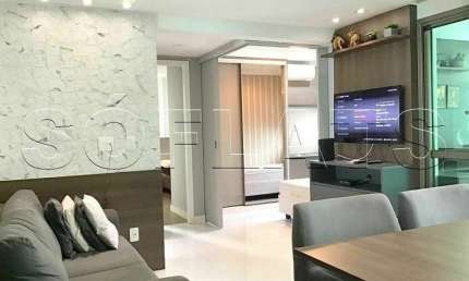 Flat no Brooklin com 2 dormitórios próximo da Av. Roberto Marinho para locação imediata