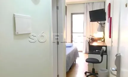 Flat em São Caetano contendo 37m² ,1 dormitório e 1 vaga de garagem disponível para locação.