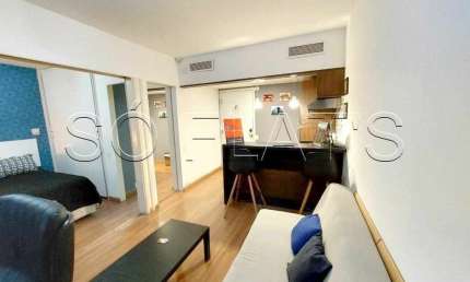 Flat Ninety 35m² 1 dormitório 1 vaga para locação nos Jardins.