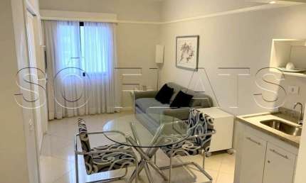 Flat no Ninety contendo 33m² 1 dormitório 1 vaga no Jardim Paulista, disponível para locação.