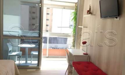 Studio Universo Augusta, apto com 22m² e 1 dorm para locação na Rua Augusta,  totalmente equipado.