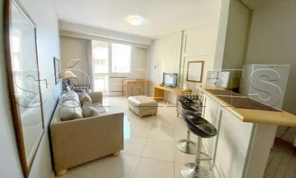 Flat no Sequoia com 56m², 1 dormitório e 1 vaga, disponível para locação em Alphaville.