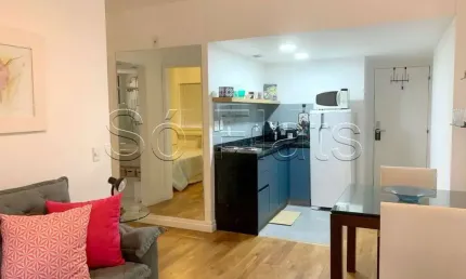 Flat no La Residence Paulista com 40m² e 1 dorm, disponível para locação próximo da Av. Paulista.