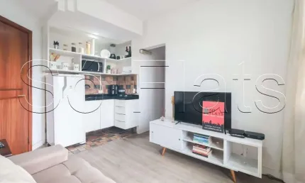 Flat no Edifício Morumbi Residence com 34m², 1 dormitório e 1 vaga, disponível para locação.