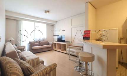 Flat no Sequoia com 56m², 1 dormitório e 1 vaga, disponível para locação em Alphaville.